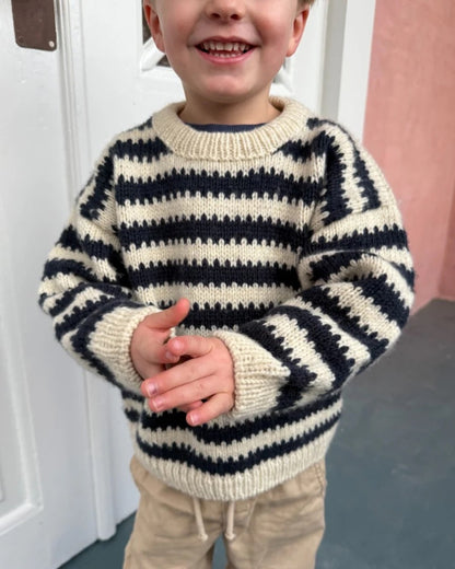 Otto Sweater Kids | Rayures contrastées avec Atlas de Sandnes Garn