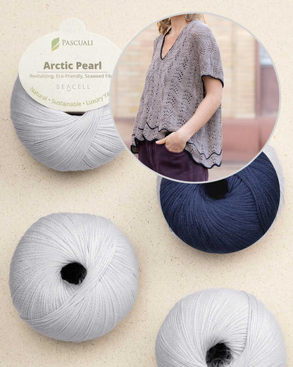 Oyster Shirt | Fine wave pattern from Arctic Pearl by Pascuali