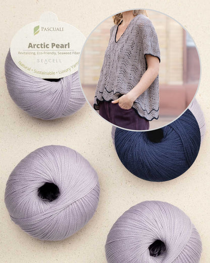 Oyster Shirt | Fine wave pattern from Arctic Pearl by Pascuali
