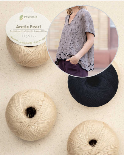 Oyster Shirt | Fine wave pattern from Arctic Pearl by Pascuali