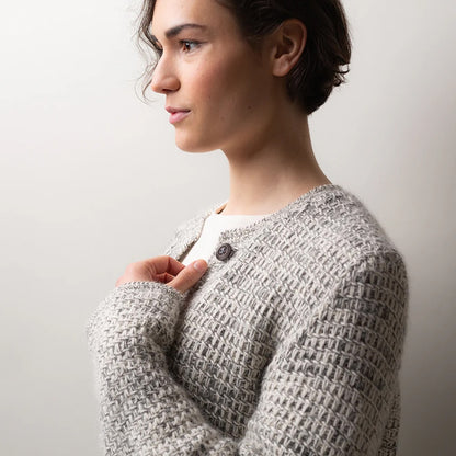 Paris Loop Cardigan | élégant gilet en Alpaca Fino et Alpaca Lace de Pascuali
