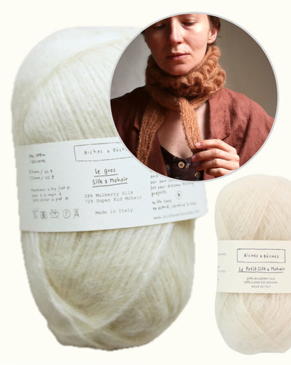 Parnassia-sjaal | zachte ruchesjaal van Le Gros en Le Petit Silk & Mohair van Biches & Bûches