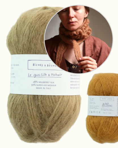 Parnassia-sjaal | zachte ruchesjaal van Le Gros en Le Petit Silk & Mohair van Biches & Bûches