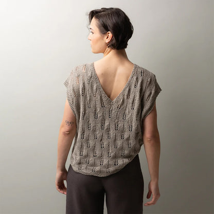 Chemise motif feuille de tremble | motif de feuille aéré du Népal par Pascuali