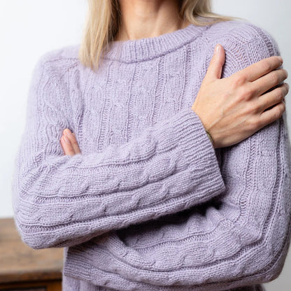 Twisted Air Sweater | fine cable pattern from pure Cashmere Delizia by Pascuali