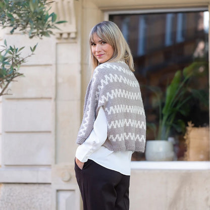 Zigzag Cape | norsk mønster i babyalpaca Los Andes