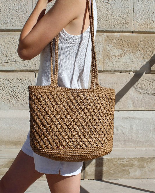 Riviera Bag von Paula-m mit Papyrus von Kremke Soul Wool 1