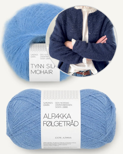 Peacock Cardigan | Romantic pattern from Alpakka Folgetrad and Tynn Silk Mohair