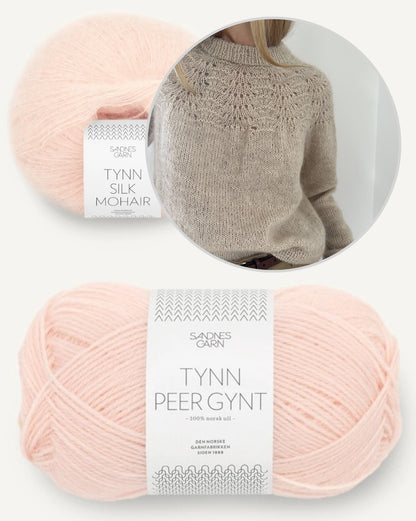 LeKnit Peacock Jumper mit Tynn Peer Gynt und Tynn Silk Mohair von Sandnes Garn 14