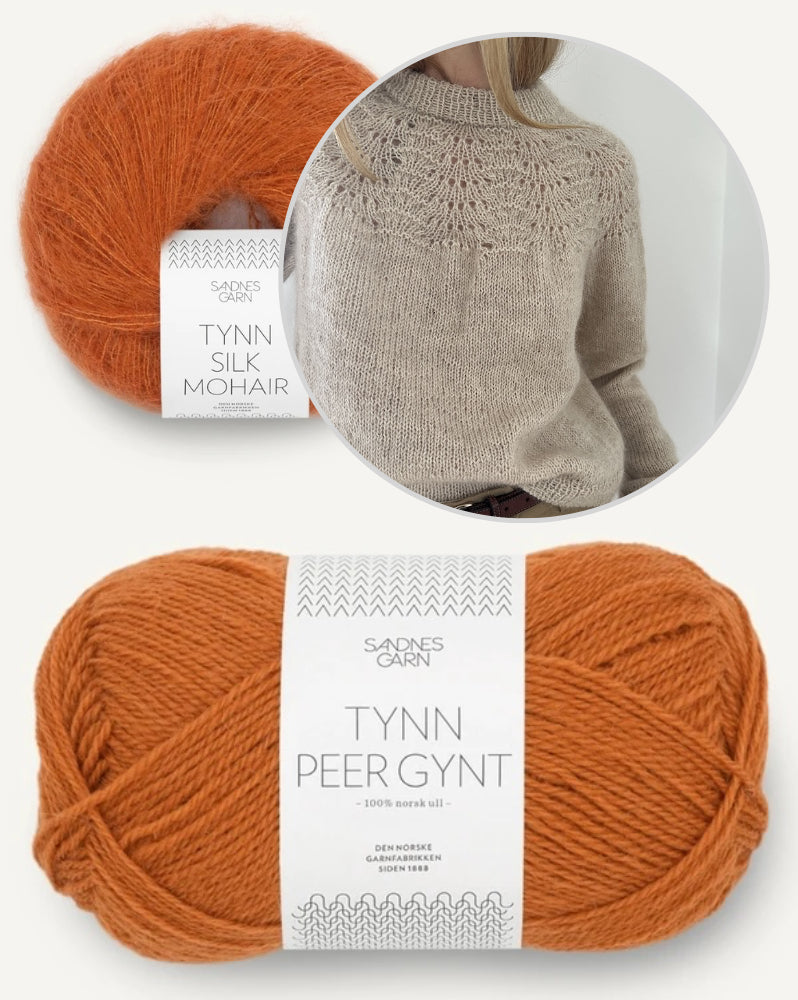 LeKnit Peacock Jumper mit Tynn Peer Gynt und Tynn Silk Mohair von Sandnes Garn 11