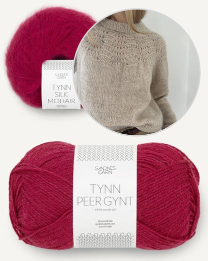 LeKnit Peacock Jumper mit Tynn Peer Gynt und Tynn Silk Mohair von Sandnes Garn 13
