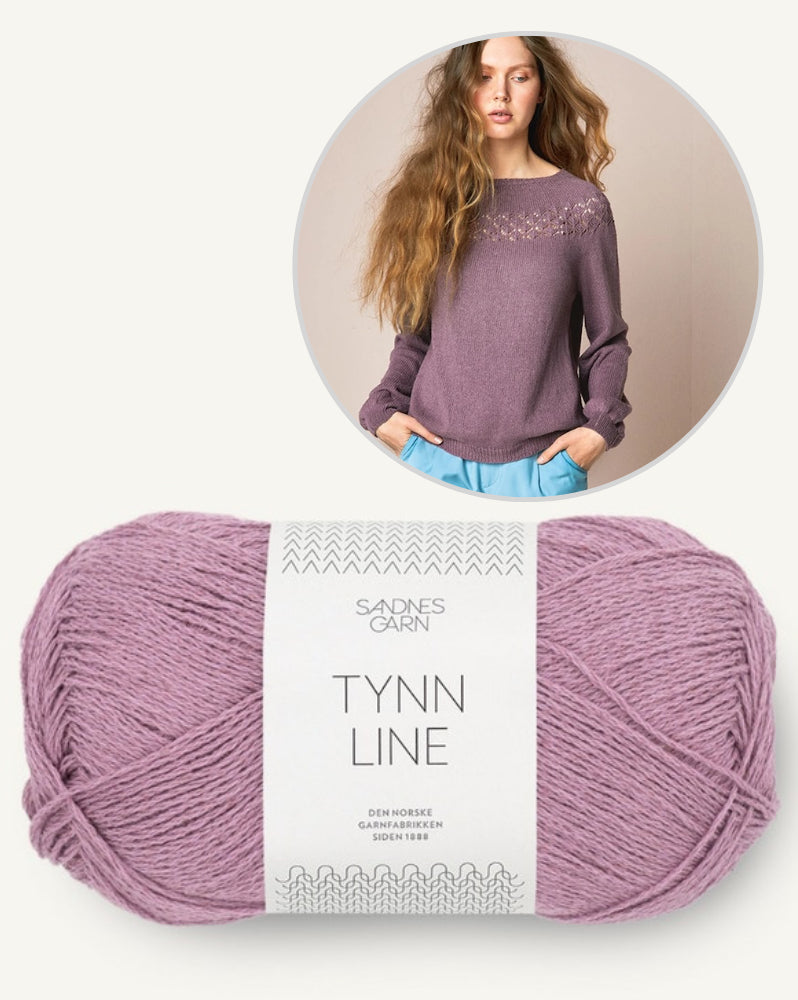 Sweter Peon | delikatny wzór ażurowy z Tynn Line od Sandnes Garn