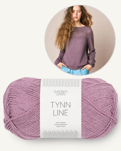 Sweter Peon | delikatny wzór ażurowy z Tynn Line od Sandnes Garn