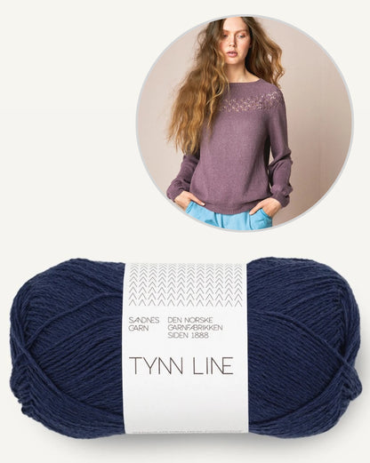 Sweter Peon | delikatny wzór ażurowy z Tynn Line od Sandnes Garn