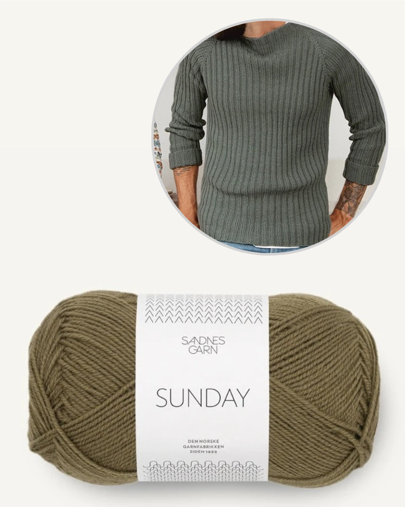 Le pull marin de Peter | en côte tricoté avec la Sunday de Sandnes Garn