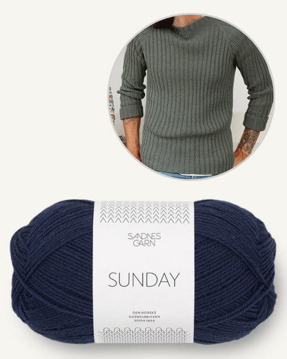 Le pull marin de Peter | en côte tricoté avec la Sunday de Sandnes Garn