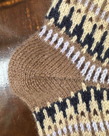 Chaussette de Noël Celeste | avec un joli motif norvégien en Peer Gynt de Sandnes Garn