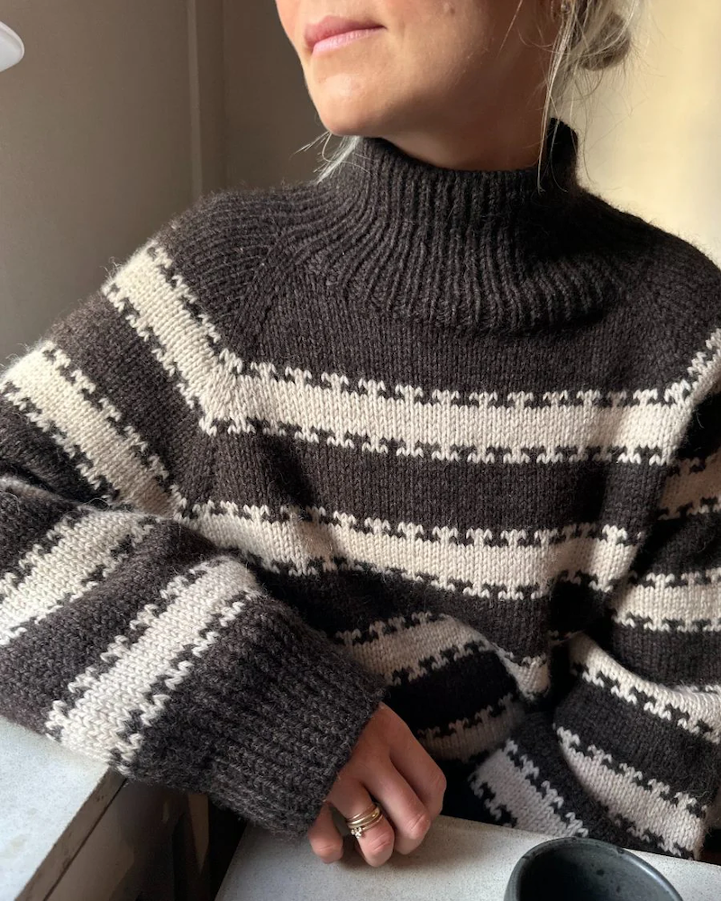 PetiteKnit Key Sweater mit Peer Gynt und Alpakka Folgetrad von Sandnes Garn 2