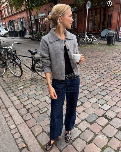 Petra Jacket | elegant warme Jacke aus Heavy Merino von Knitting for Olive