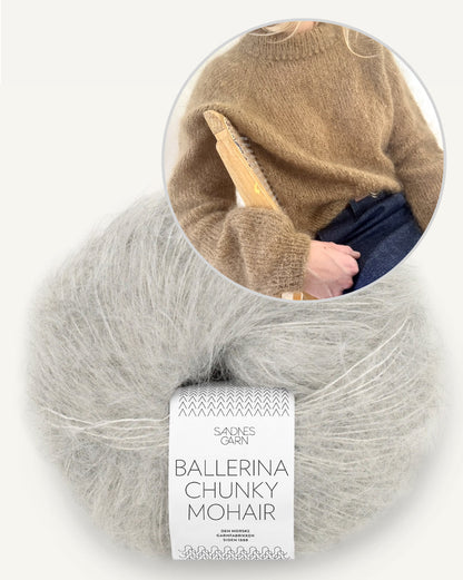LeKnit Picot Sweater mit Ballerina Chunky Mohair von Sandnes Garn 8
