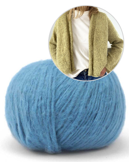 Plain Cardigan light von LeKnit mit Suave von Pascuali 13