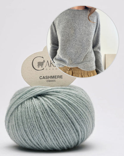 Plain Yoke Sweater Cashmere | simple and soft made from Classic Cashmere by Cardiff