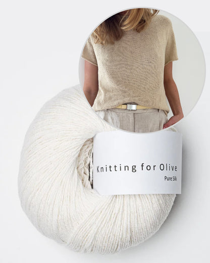 LeKnit Plain Yoke Tee 28 mit Pure Silk von Knitting for Olive 6