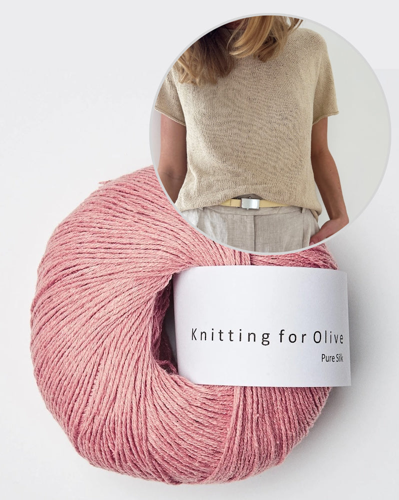 LeKnit Plain Yoke Tee 28 mit Pure Silk von Knitting for Olive 8