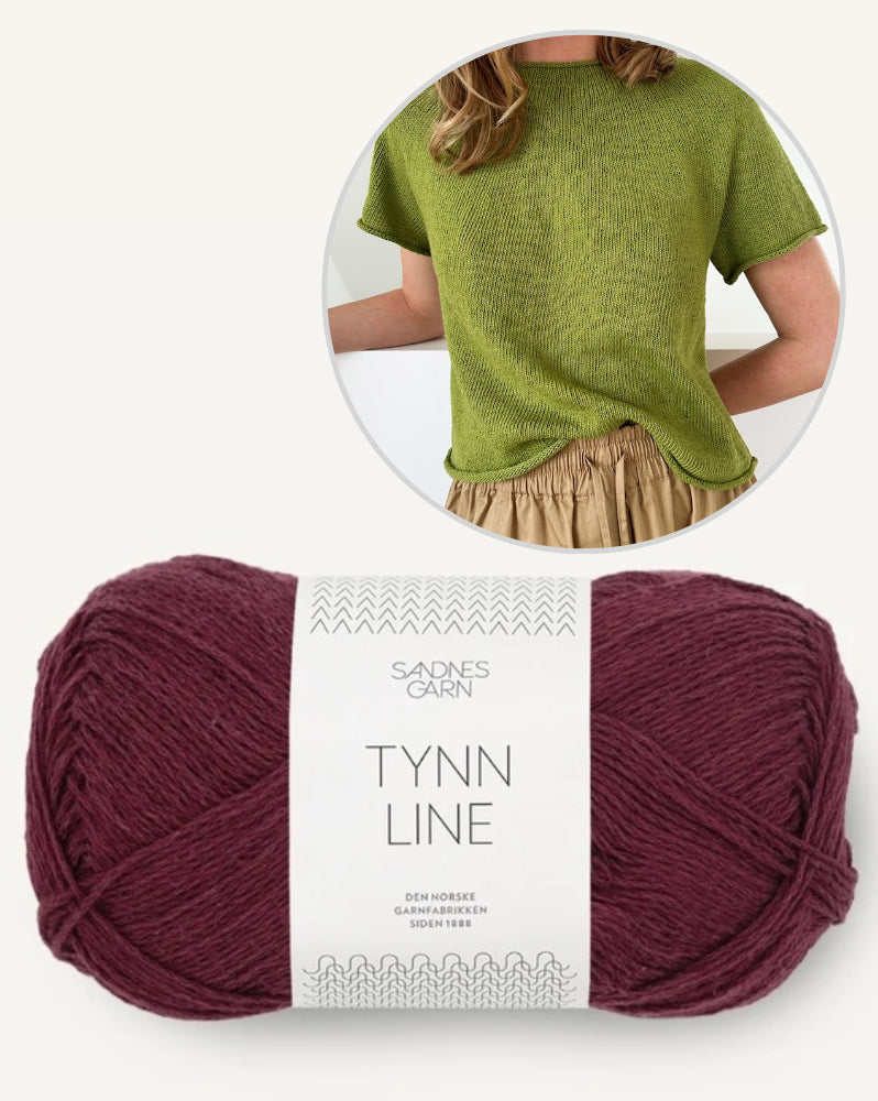 LeKnit Plain Yoke Tee 28 Sandnes Edition mit Tynn Line von Sandnes Garn 8