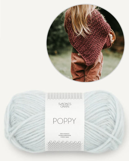 Poncho Akina Kids von Kleinigkeitenliebe mit Poppy von Sandnes Garn 16