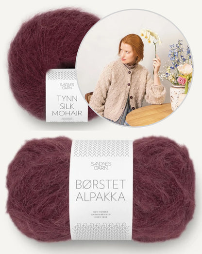 Popcorn Jacke | Polka Dot Struktur aus Borstet Alpakka und Tynn Silk Mohair von Sandnes Garn