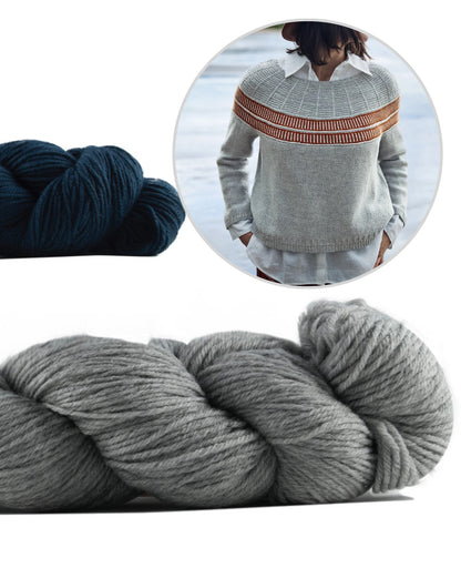 Pull "Precious Memory" | délicat motif à rayures en Cheeky Merino Joy de Rosy Green Wool