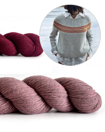 Pull "Precious Memory" | délicat motif à rayures en Cheeky Merino Joy de Rosy Green Wool