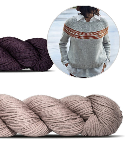 Pull "Precious Memory" | délicat motif à rayures en Cheeky Merino Joy de Rosy Green Wool