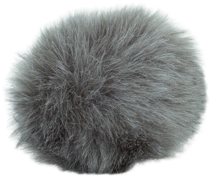 Mini Kunstfell Pompon mit Druckknopf