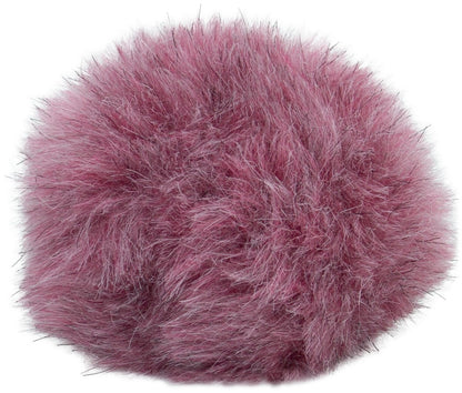 Mini Kunstfell Pompon mit Druckknopf