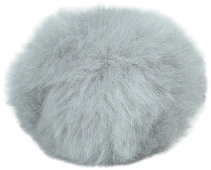 Mini Kunstfell Pompon mit Druckknopf