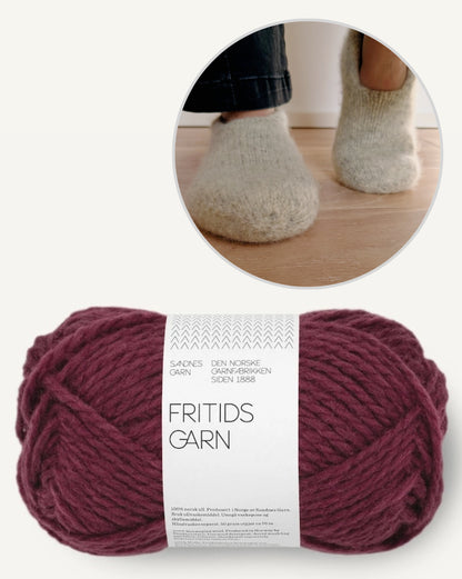 Family Felt Slippers | cozy and doubly warm from Fritidsgarn by Sandnes Garn
