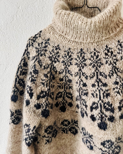 Chandail Blueberry | Motif de baies en Plötulopi et Tynn Silk Mohair