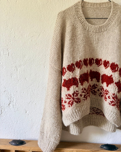 Julegris-sweater | afslappet julesweater i Le Lambswool og Le Petit Silk & Mohair fra Biches & Bûches