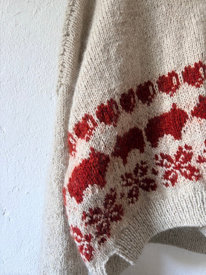 Julegris-sweater | afslappet julesweater i Le Lambswool og Le Petit Silk & Mohair fra Biches & Bûches