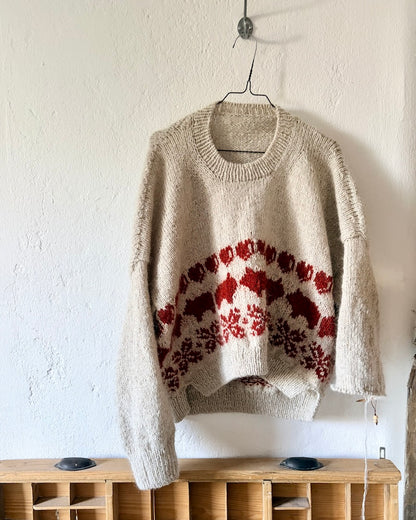 Julegris-sweater | afslappet julesweater i Le Lambswool og Le Petit Silk & Mohair fra Biches & Bûches