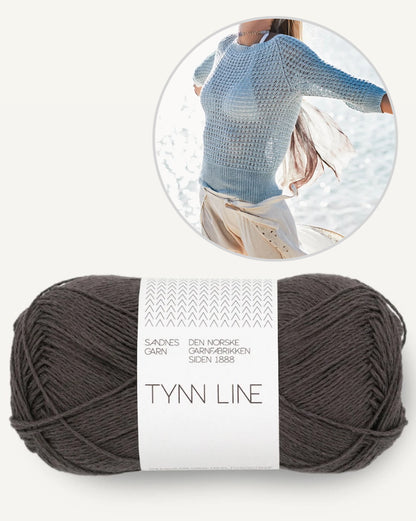 Pull en filet raglan | pull de plage parfait en Tynn Line de Sandnes Garn