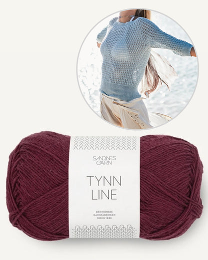 Pull en filet raglan | pull de plage parfait en Tynn Line de Sandnes Garn