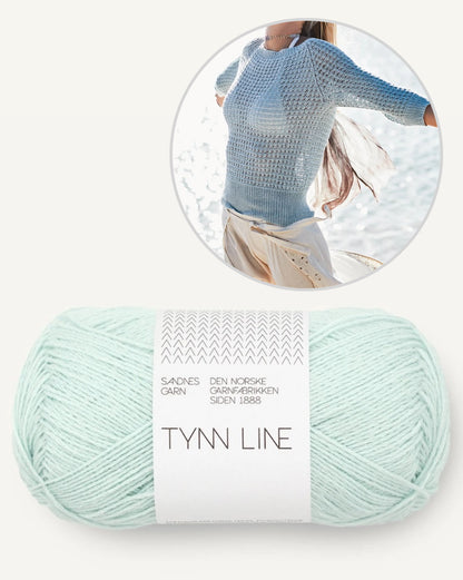 Pull en filet raglan | pull de plage parfait en Tynn Line de Sandnes Garn