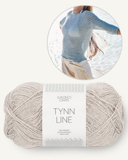 Pull en filet raglan | pull de plage parfait en Tynn Line de Sandnes Garn