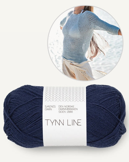 Pull en filet raglan | pull de plage parfait en Tynn Line de Sandnes Garn