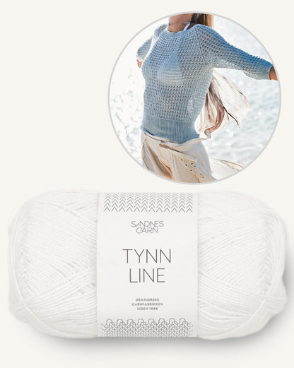 Pull en filet raglan | pull de plage parfait en Tynn Line de Sandnes Garn
