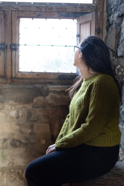 Ariundle Sweater | Delicate cable pattern from Fleece Bluefaced DK by West Yorkshire Spinners