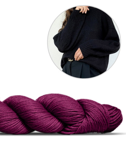 Refined Shoulder Sweater | afslappet elegant i Lovely Merino Treat fra Rosy Green Wool